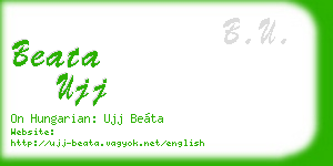 beata ujj business card